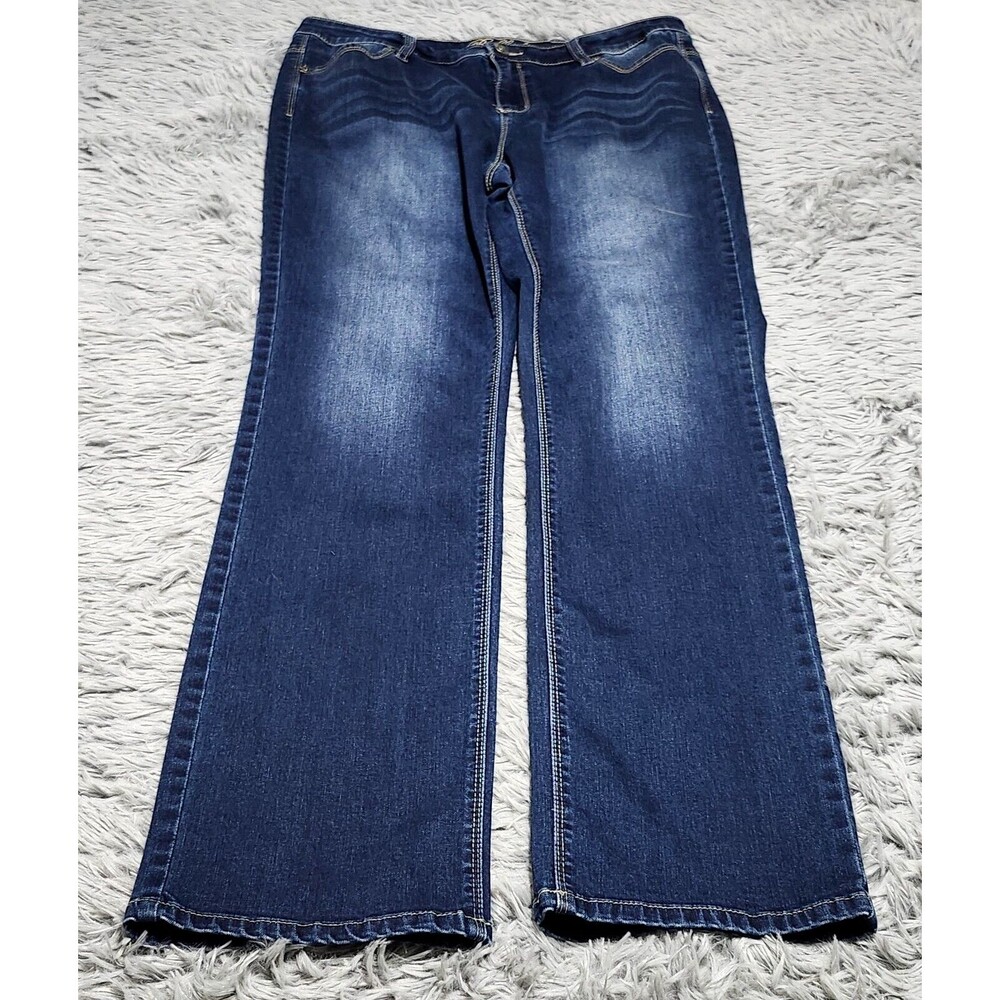 Buffalo David Britton Misha Jeans Womens 12x32 (34x32) Mid Straight Leg Stretch‎
